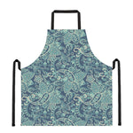 Blue Sky Paisley Bohemian Pattern Print Apron