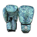 Blue Sky Paisley Bohemian Pattern Print Boxing Gloves