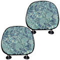 Blue Sky Paisley Bohemian Pattern Print Car Headrest Covers