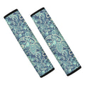 Blue Sky Paisley Bohemian Pattern Print Car Seat Belt Covers