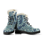 Blue Sky Paisley Bohemian Pattern Print Comfy Boots GearFrost