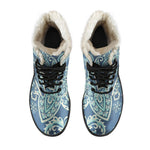 Blue Sky Paisley Bohemian Pattern Print Comfy Boots GearFrost