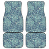 Blue Sky Paisley Bohemian Pattern Print Front and Back Car Floor Mats