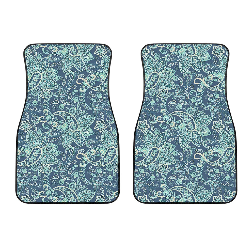 Blue Sky Paisley Bohemian Pattern Print Front Car Floor Mats