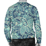 Blue Sky Paisley Bohemian Pattern Print Men's Crewneck Sweatshirt GearFrost