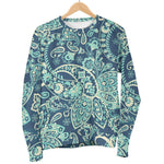 Blue Sky Paisley Bohemian Pattern Print Men's Crewneck Sweatshirt GearFrost