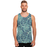 Blue Sky Paisley Bohemian Pattern Print Men's Tank Top