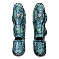 Blue Sky Paisley Bohemian Pattern Print Muay Thai Shin Guards