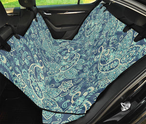 Blue Sky Paisley Bohemian Pattern Print Pet Car Back Seat Cover