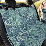 Blue Sky Paisley Bohemian Pattern Print Pet Car Back Seat Cover