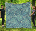 Blue Sky Paisley Bohemian Pattern Print Quilt