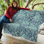 Blue Sky Paisley Bohemian Pattern Print Quilt