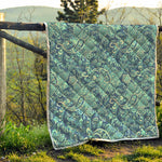 Blue Sky Paisley Bohemian Pattern Print Quilt