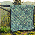 Blue Sky Paisley Bohemian Pattern Print Quilt