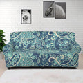 Blue Sky Paisley Bohemian Pattern Print Sofa Cover