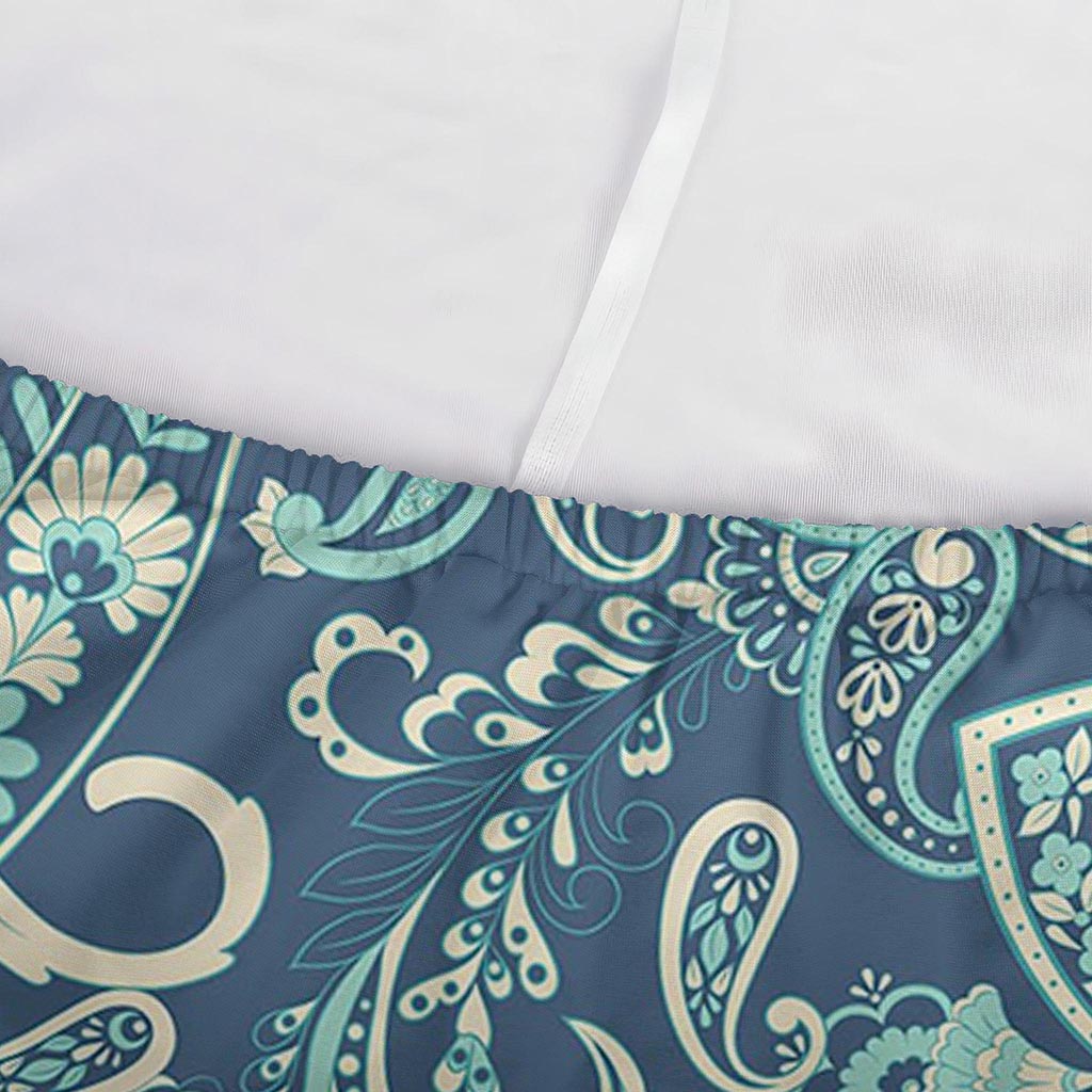 Blue Sky Paisley Bohemian Pattern Print Sofa Cover