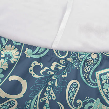 Blue Sky Paisley Bohemian Pattern Print Sofa Cover