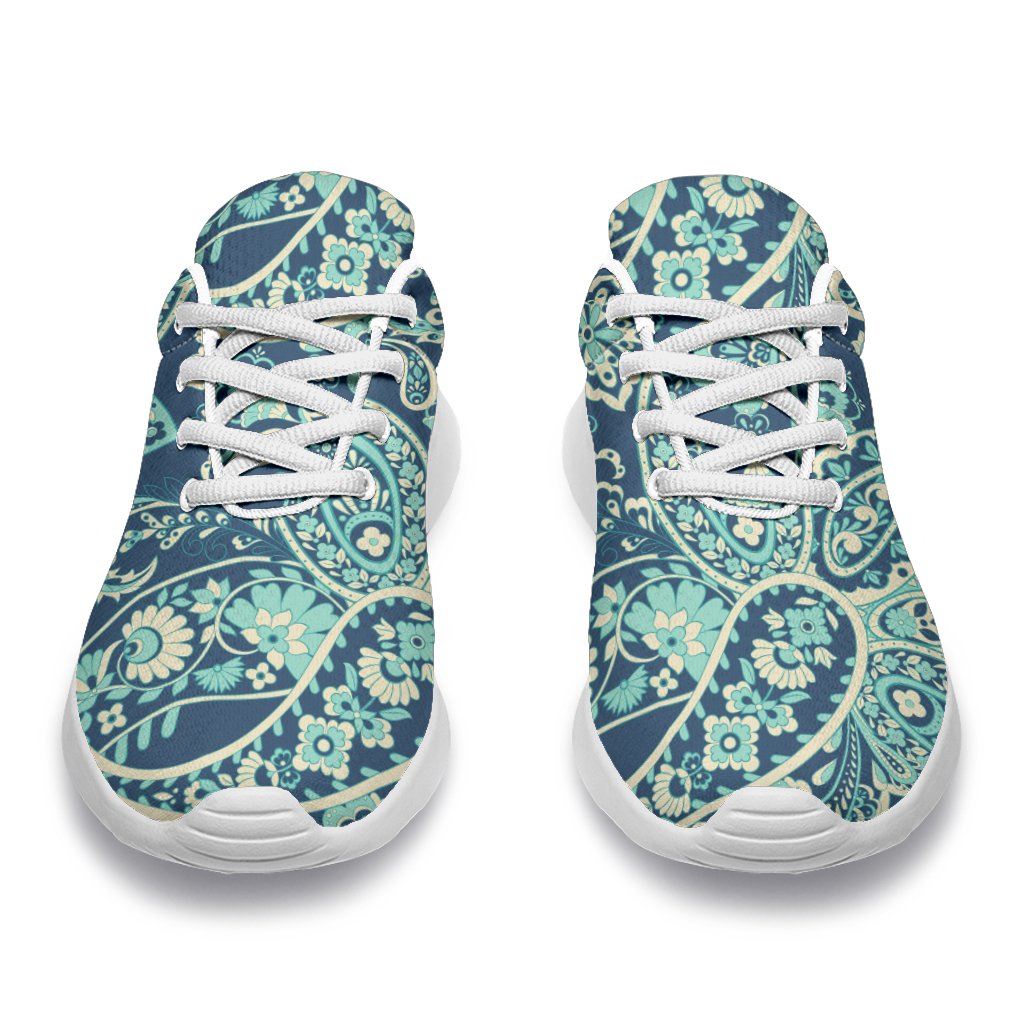 Blue Sky Paisley Bohemian Pattern Print Sport Shoes GearFrost