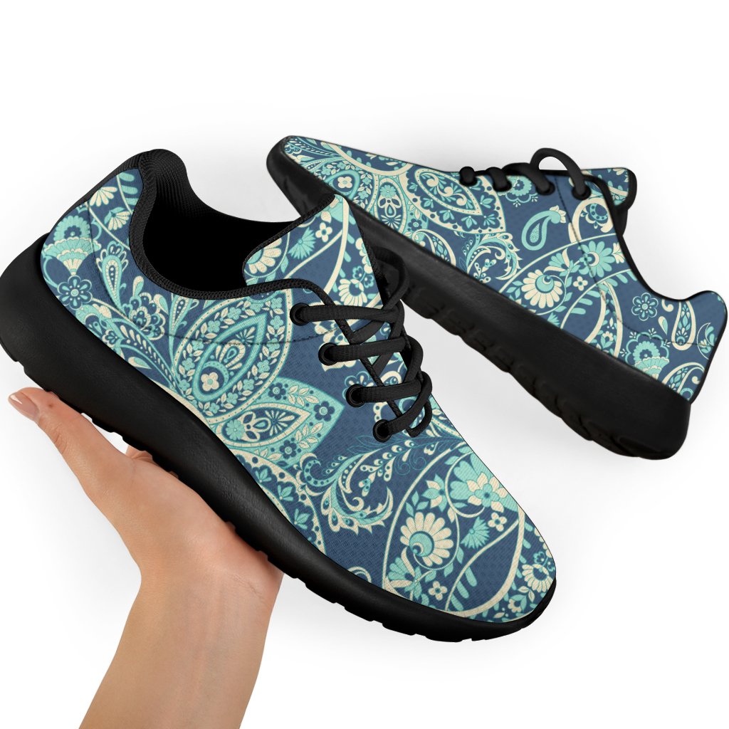 Blue Sky Paisley Bohemian Pattern Print Sport Shoes GearFrost