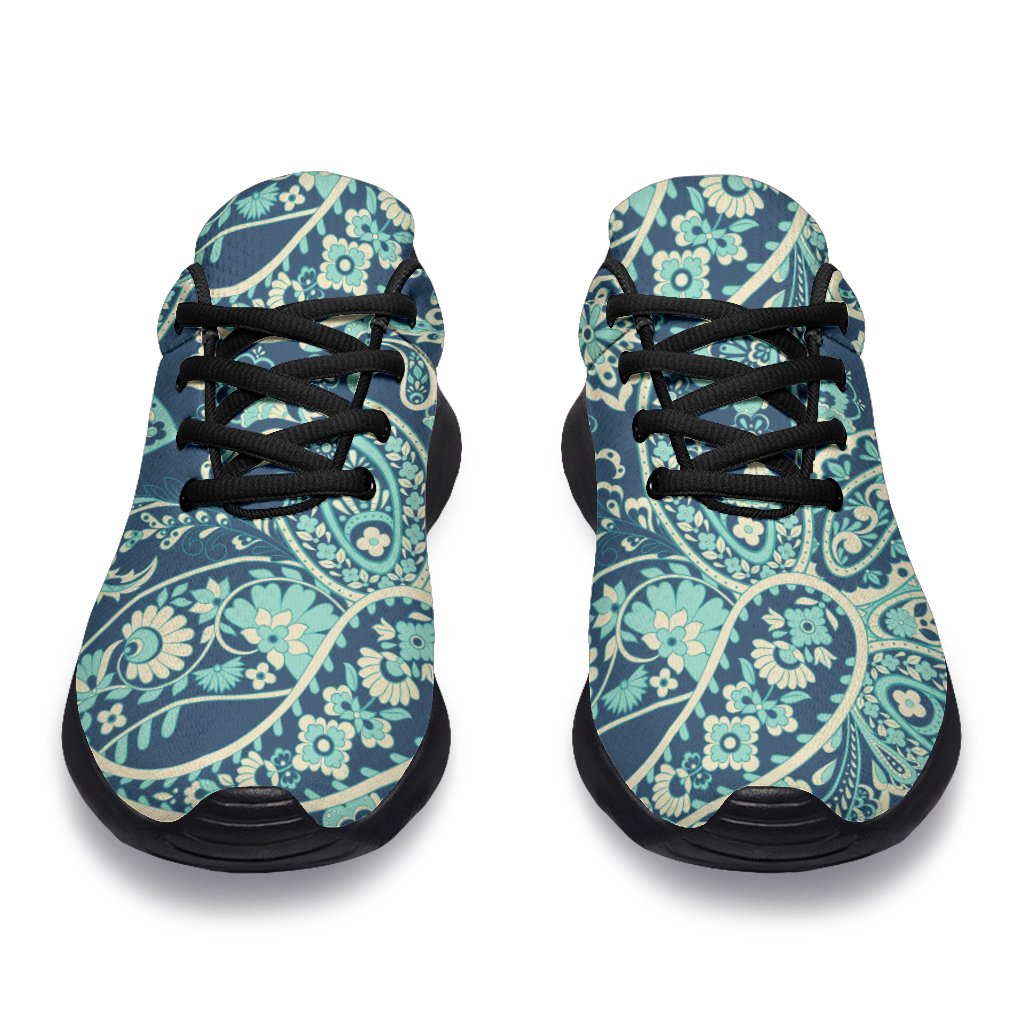 Blue Sky Paisley Bohemian Pattern Print Sport Shoes GearFrost