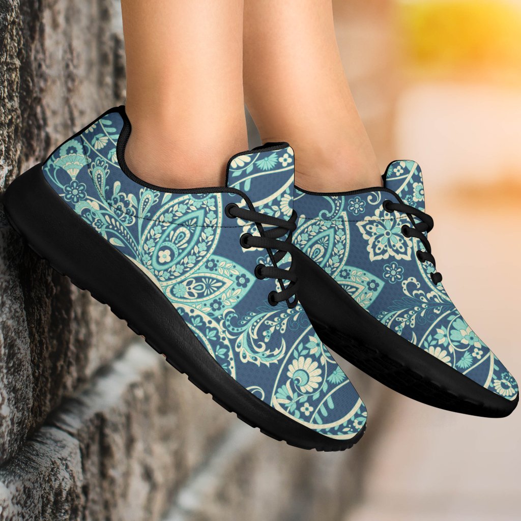 Blue Sky Paisley Bohemian Pattern Print Sport Shoes GearFrost