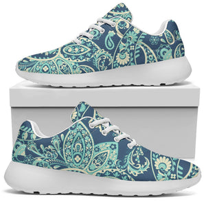 Blue Sky Paisley Bohemian Pattern Print Sport Shoes GearFrost