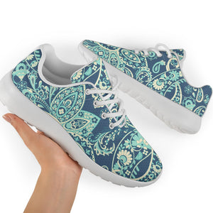 Blue Sky Paisley Bohemian Pattern Print Sport Shoes GearFrost