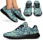 Blue Sky Paisley Bohemian Pattern Print Sport Shoes GearFrost