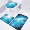 Blue Sky Universe Galaxy Space Print 3 Piece Bath Mat Set