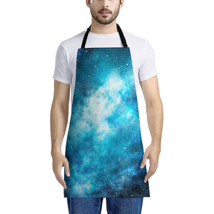 Blue Sky Universe Galaxy Space Print Apron