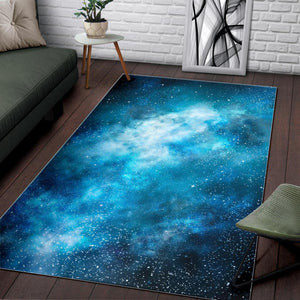 Blue Sky Universe Galaxy Space Print Area Rug GearFrost