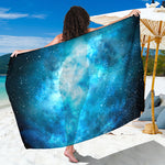 Blue Sky Universe Galaxy Space Print Beach Sarong Wrap