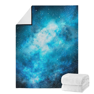 Blue Sky Universe Galaxy Space Print Blanket