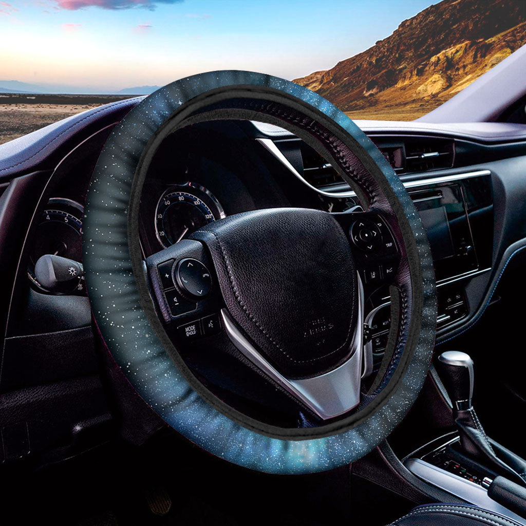 Blue Sky Universe Galaxy Space Print Car Steering Wheel Cover