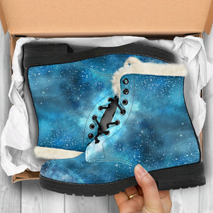Blue Sky Universe Galaxy Space Print Comfy Boots GearFrost