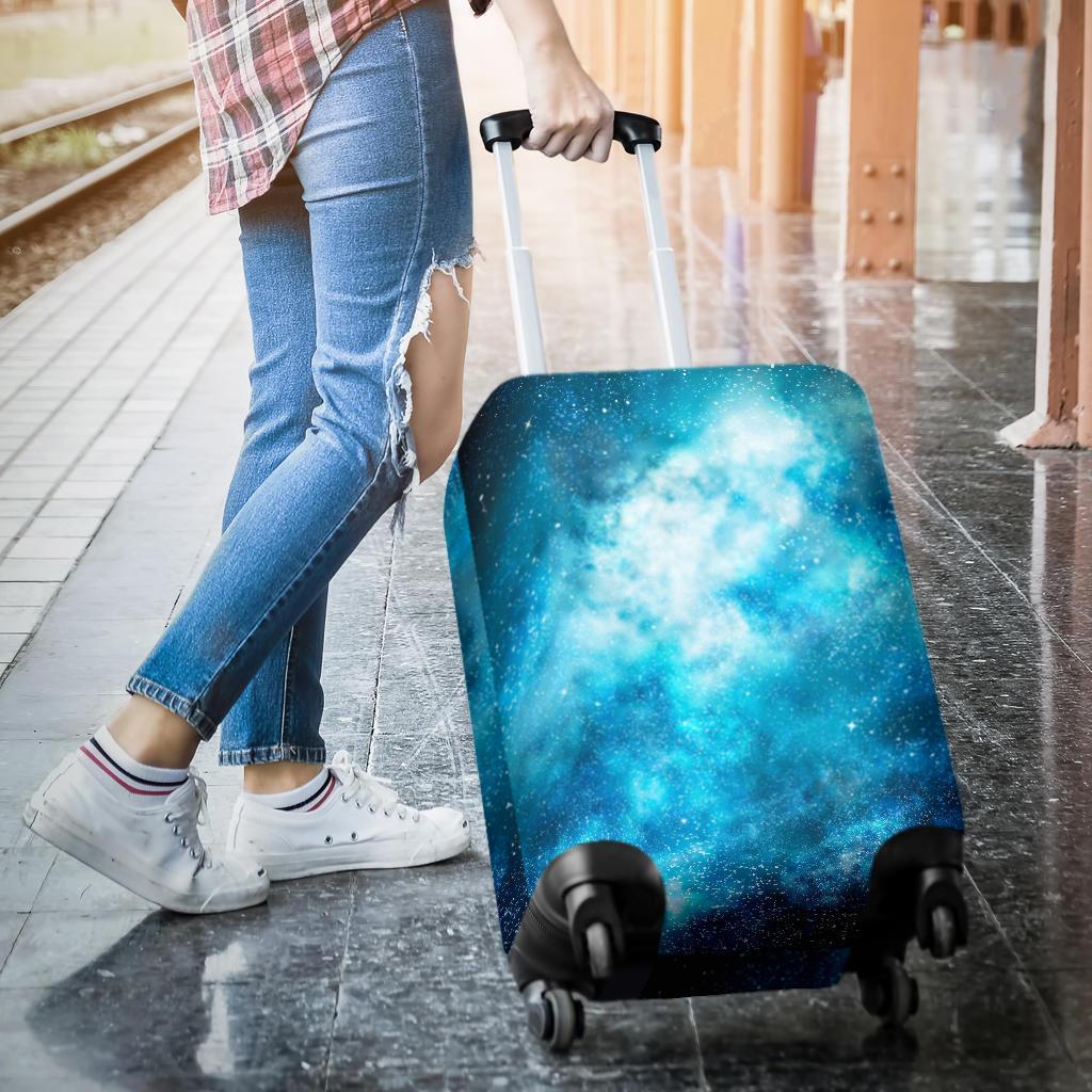 Blue Sky Universe Galaxy Space Print Luggage Cover GearFrost
