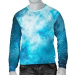 Blue Sky Universe Galaxy Space Print Men's Crewneck Sweatshirt GearFrost