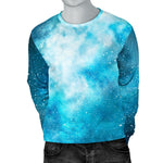 Blue Sky Universe Galaxy Space Print Men's Crewneck Sweatshirt GearFrost