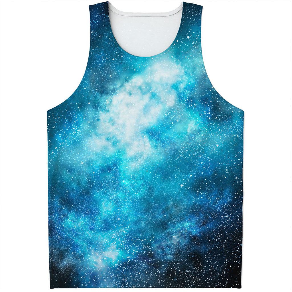 Blue Sky Universe Galaxy Space Print Men's Tank Top