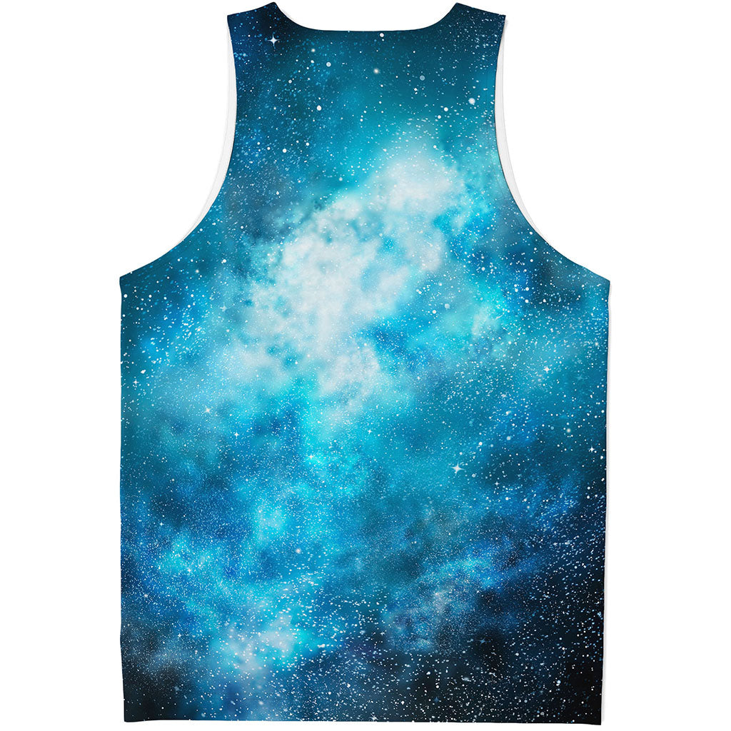 Blue Sky Universe Galaxy Space Print Men's Tank Top