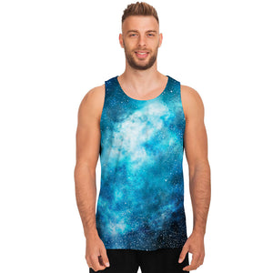 Blue Sky Universe Galaxy Space Print Men's Tank Top