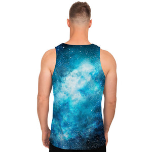 Blue Sky Universe Galaxy Space Print Men's Tank Top