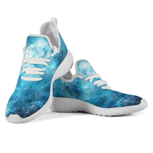 Blue Sky Universe Galaxy Space Print Mesh Knit Shoes GearFrost