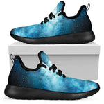 Blue Sky Universe Galaxy Space Print Mesh Knit Shoes GearFrost