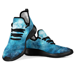 Blue Sky Universe Galaxy Space Print Mesh Knit Shoes GearFrost