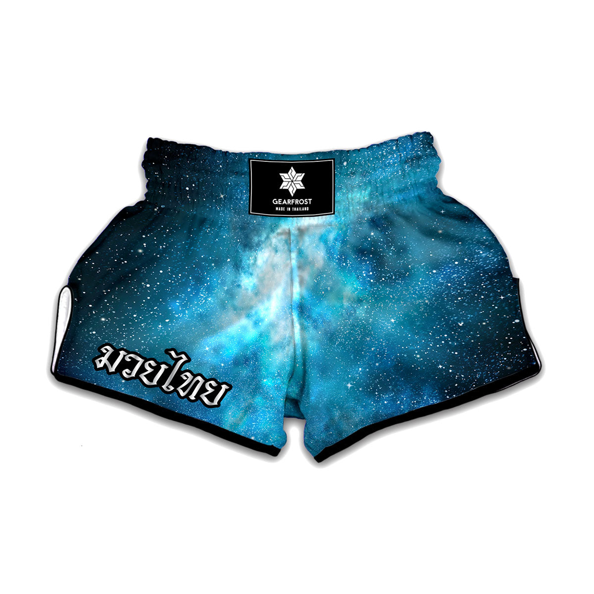 Blue Sky Universe Galaxy Space Print Muay Thai Boxing Shorts