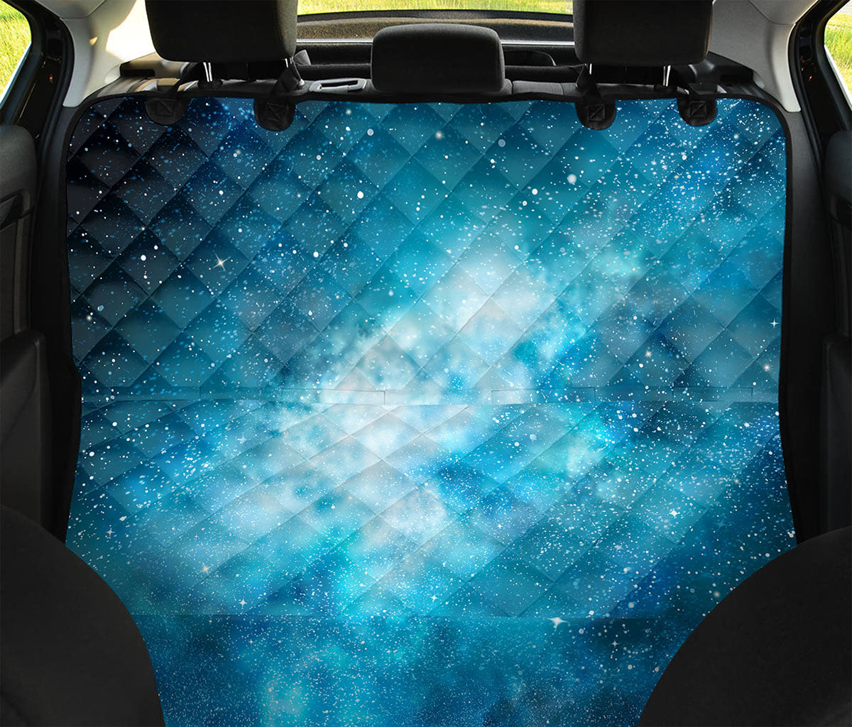 Blue Sky Universe Galaxy Space Print Pet Car Back Seat Cover