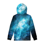 Blue Sky Universe Galaxy Space Print Pullover Hoodie