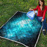 Blue Sky Universe Galaxy Space Print Quilt
