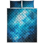 Blue Sky Universe Galaxy Space Print Quilt Bed Set